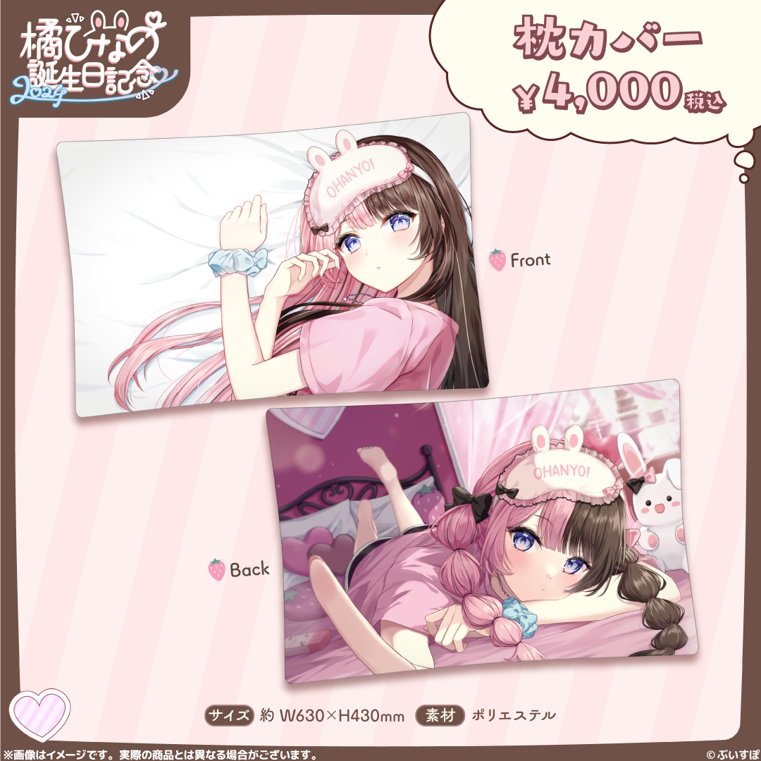 【本日発送】橘ひなの 枕カバー 誕生日記念2024 ぶいすぽ 橘ひなの 誕生日記念2024