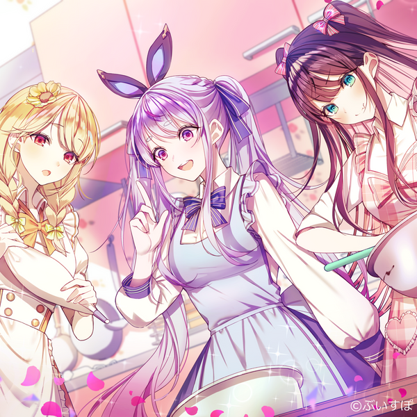 兎咲ミミ 藍沢エマ 花芽なずな プレイマット ぶいすぽっ! 白詰草 7473b